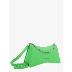 Recycled material shoulder bag with embossed logo print