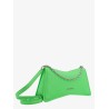 Recycled material shoulder bag with embossed logo print