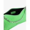 Recycled material shoulder bag with embossed logo print