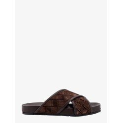Suede and leather sandals