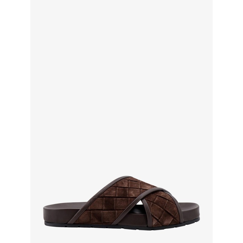 Suede and leather sandals