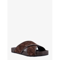 Suede and leather sandals