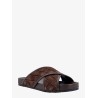 Suede and leather sandals