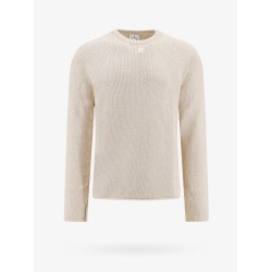 Open side cotton and linen sweater