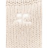 Open side cotton and linen sweater