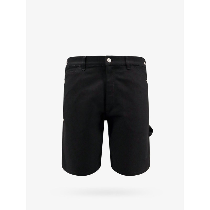 Stretch cotton bermuda shorts with embroidered logo