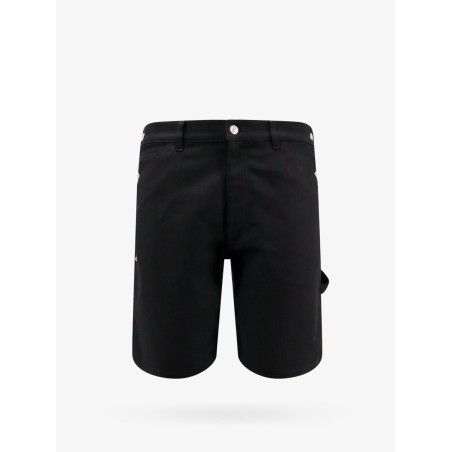 Stretch cotton bermuda shorts with embroidered logo