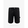 Stretch cotton bermuda shorts with embroidered logo