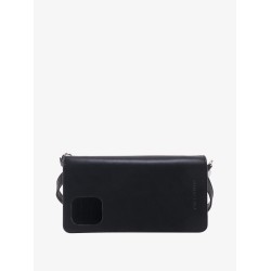 Phone case with frontal metal logo