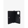 Phone case with frontal metal logo