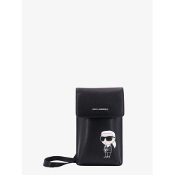 Leather multipouch with shoulder strap