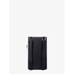 Leather multipouch with shoulder strap