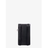 Leather multipouch with shoulder strap