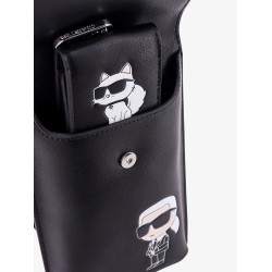 Leather multipouch with shoulder strap