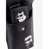Leather multipouch with shoulder strap