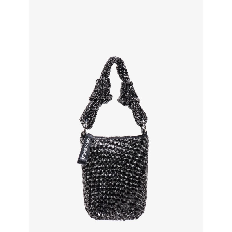 Handbag with all-over rhinestones