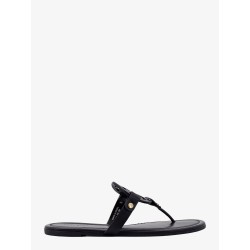 Leather sandals with logo on the front