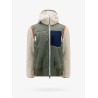 Nylon jacket with eco shearling inserts