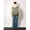 Nylon jacket with eco shearling inserts