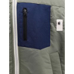 Nylon jacket with eco shearling inserts