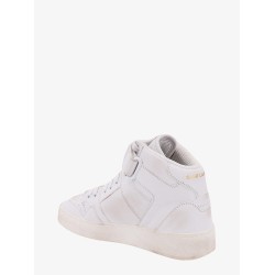 Leather sneskers with washed-out effect