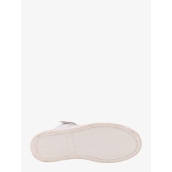 Leather sneskers with washed-out effect