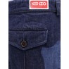 Tailored jeans with kenzo rose print