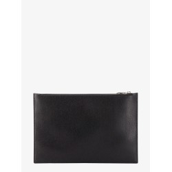 Leather clutch with mcqueen graffiti logo