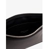 Leather clutch with mcqueen graffiti logo