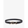 Leather belt with karl metal buckle