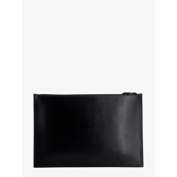Leather clutch with mcqueen graffiti logo