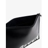 Leather clutch with mcqueen graffiti logo