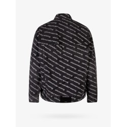 Denim jacket with all-over logo