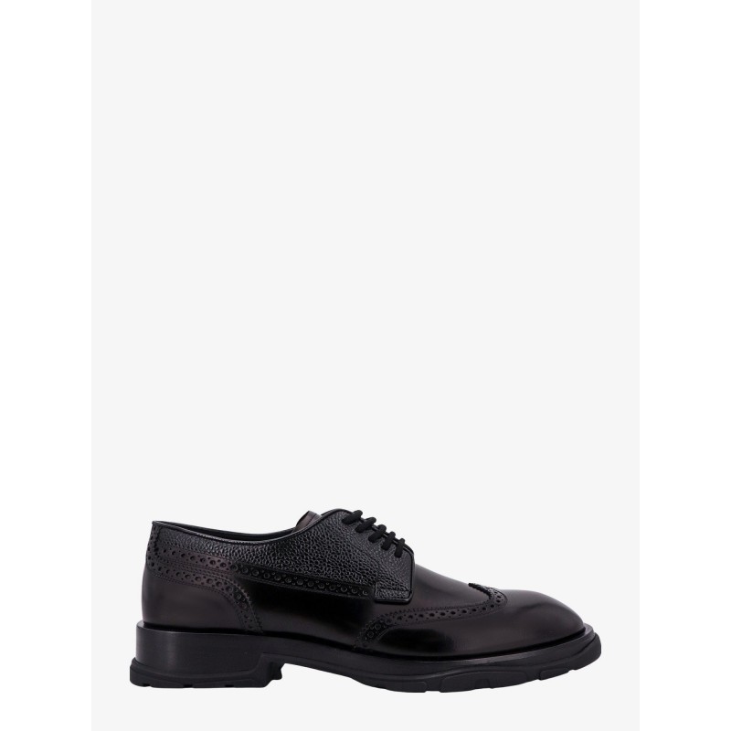 Leather lace-up shoe