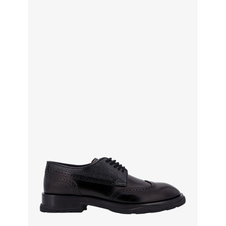 Leather lace-up shoe