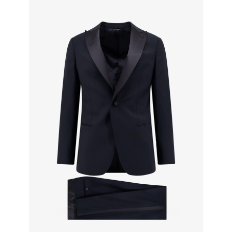 Icon virgin wool tuxedo with satin profiles