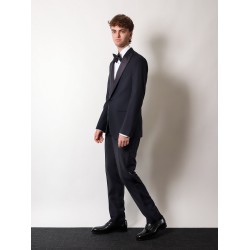 Icon virgin wool tuxedo with satin profiles