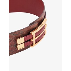 Jacquard paisley fabric belt