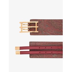Jacquard paisley fabric belt
