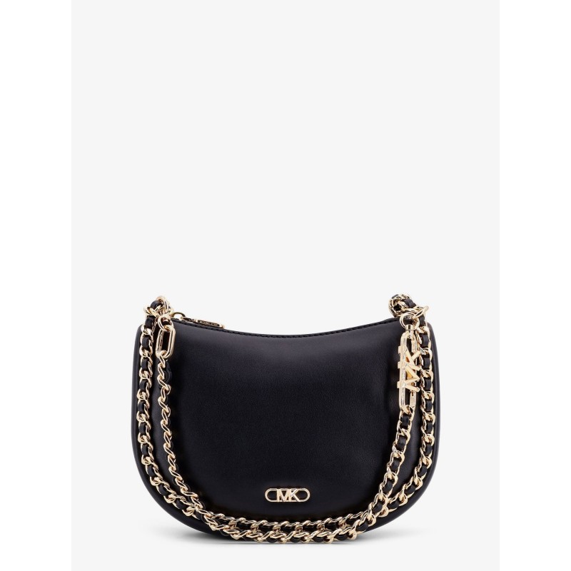 Kendall leather shoulder bag with frontal monogram