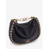 Kendall leather shoulder bag with frontal monogram