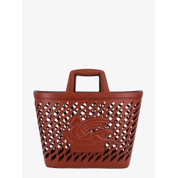 Perforated leather handbag