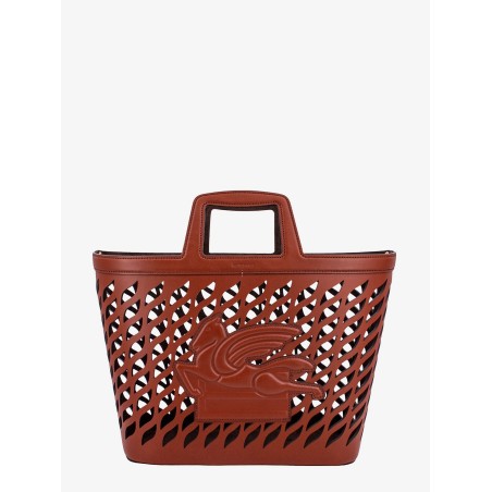 Perforated leather handbag