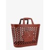Perforated leather handbag