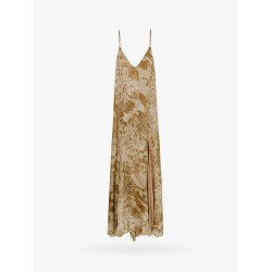 Viscose dress with camouflage python print