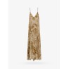 Viscose dress with camouflage python print