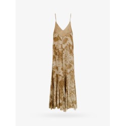 Viscose dress with camouflage python print