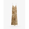 Viscose dress with camouflage python print