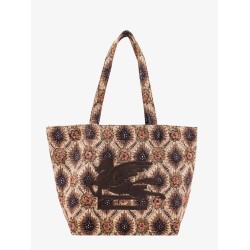 Fabric shopping bag with pegasus embossed maxi embroidery