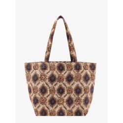 Fabric shopping bag with pegasus embossed maxi embroidery